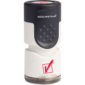 ACCUSTAMP® Pre-Inked Round Stamp with Microban Check Mark 5/8