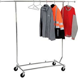 Salesman's Collapsible Portable Clothing Rack RCS/1 - Round Tubing - Chrome RCS/1