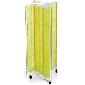 Global Approved 700443-YEL Pinwheel Pegboard Display W/Wheel Base 13.5