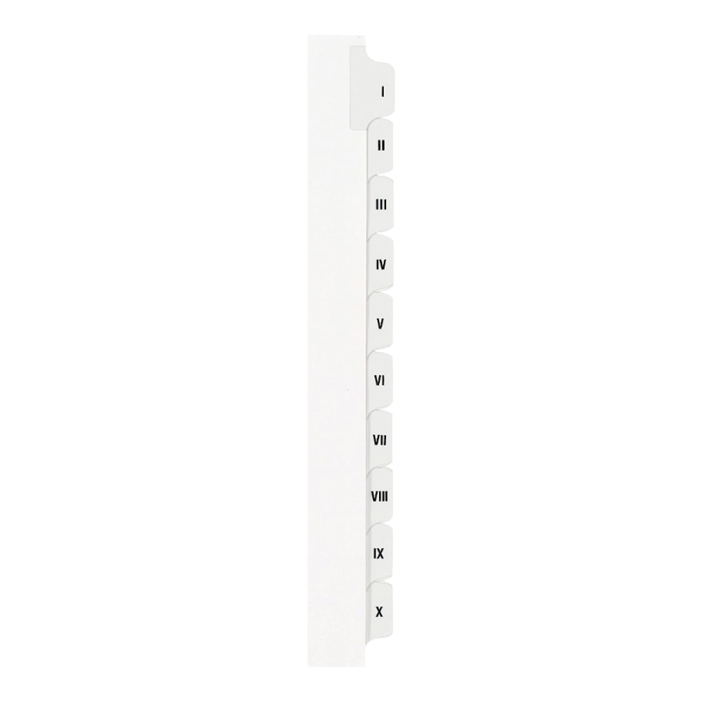 Avery 30% Recycled Preprinted Laminated Gold-Reinforced Tab Dividers, 8 1/2in x 11in, White Dividers/White Tabs, I-X, Pack Of 10 Tabs MPN:82319