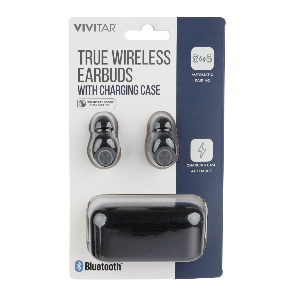 Vivitar True Wireless Bluetooth Earbuds, Black MPN:NIL8003-BLK-STK-24
