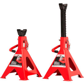 American Forge & Foundry Jack Stands 6 Ton Ratchet Type Red Pair 3306A