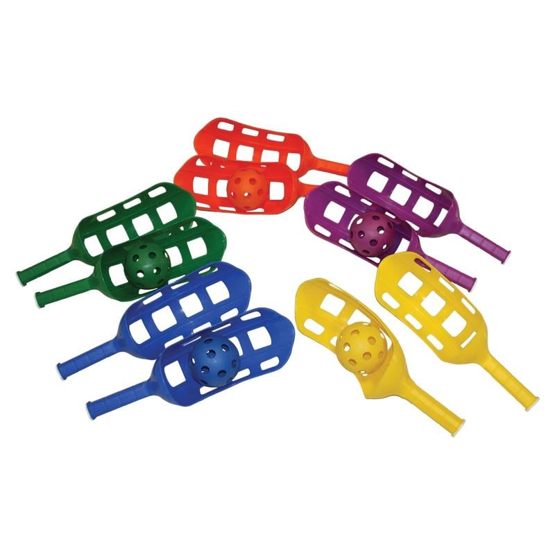 Champion Sports Scoop Ball Set - Plastic - Red, Orange, Yellow, Green, Blue, Purple - 1 / Case (Min Order Qty 2) MPN:SBS1SET