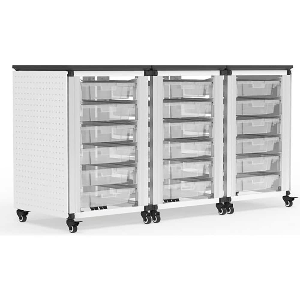 Carts, Cart Type: Modular Classroom Storage Cabinet Cart , Assembly: Assembly Required , Load Capacity (Lb. - 3 Decimals): 220.000 , Color: Black  MPN:MBS-STR-31-18S