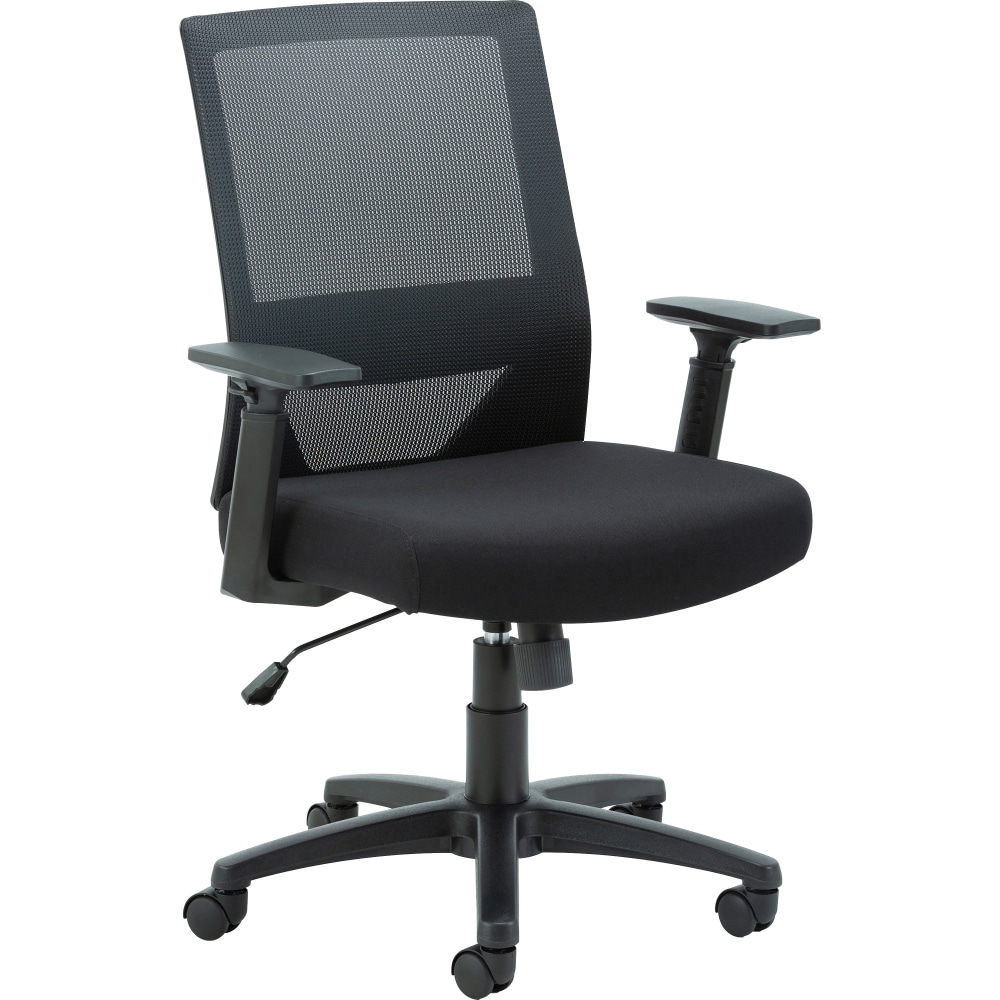 Lorell SOHO Mesh Mid-Back Task Chair - Gray Seat Color - Fabric Seat Material - Gray Back Color - Fabric Back Material - 41840 MPN:41840