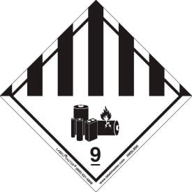 LabelMaster®HMSLB90 Hazard Class 9 Lithium Battery Label PVC-Free 500/Roll HMSLB90