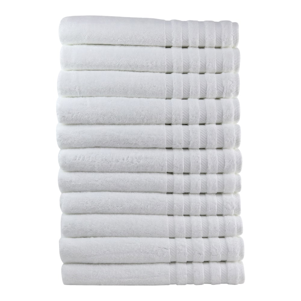 1888 Mills Naked Cotton/Tencel Modal Bath Towels, 30inx 56in, White, Case of 24 MPN:B528-U-WHT-1-NAKED