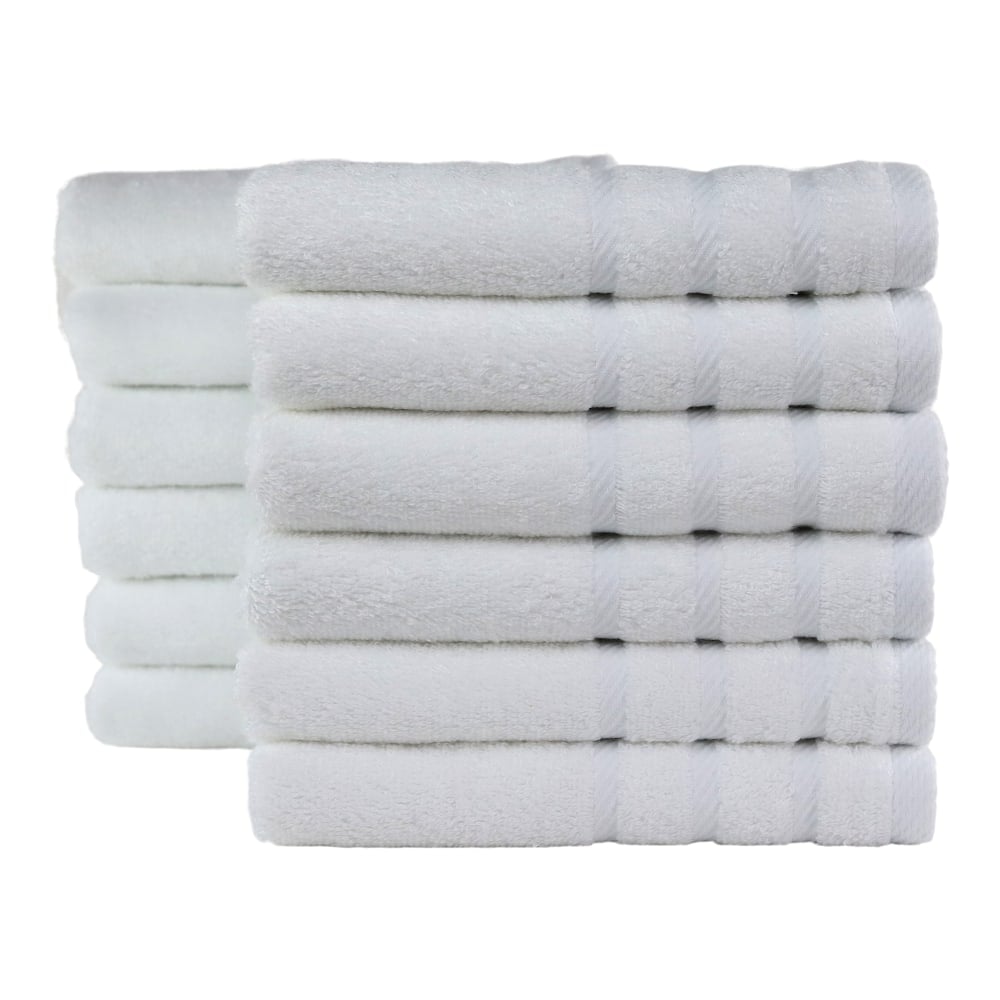1888 Mills Naked Cotton/Tencel Modal Hand Towels, 16inx 32in, White, Case of 72 MPN:H528-U-WHT-1-NAKED