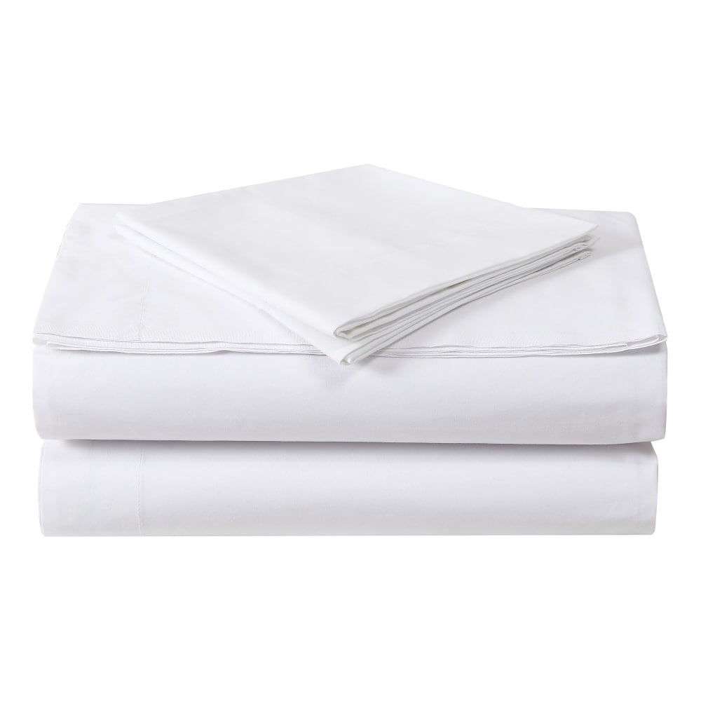 1888 Mills Dependability Twin Fitted Sheets, 39in x 75in x 9in, White, Case of 24 MPN:N13975RWHT-1-LT00