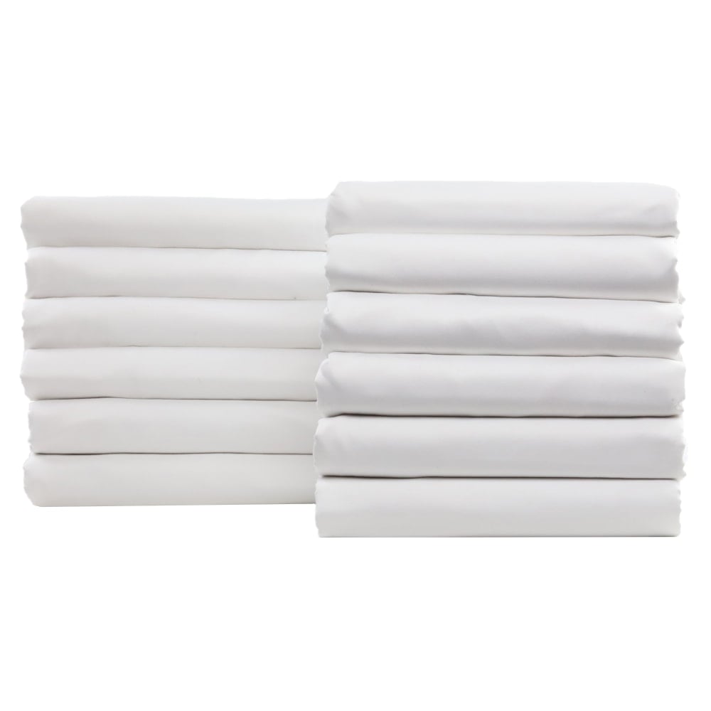 1888 Mills Naked King Fitted Sheets, 78in x 80in x 15in, White, Case of 12 MPN:N3M7880WHT-NAKED