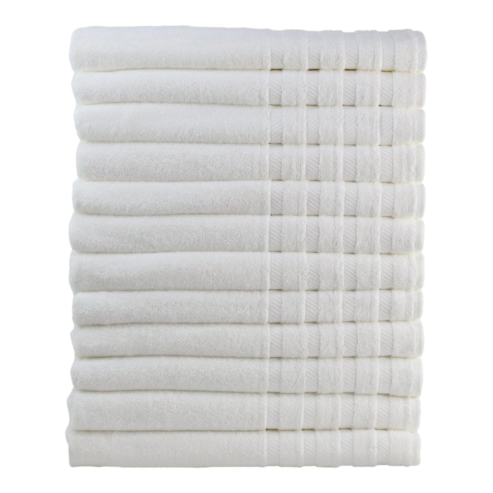1888 Mills Naked Cotton/Tencel Modal Bath Sheets, 35inx 70in, White, Case of 24 MPN:S528-U-WHT-1-NAKED