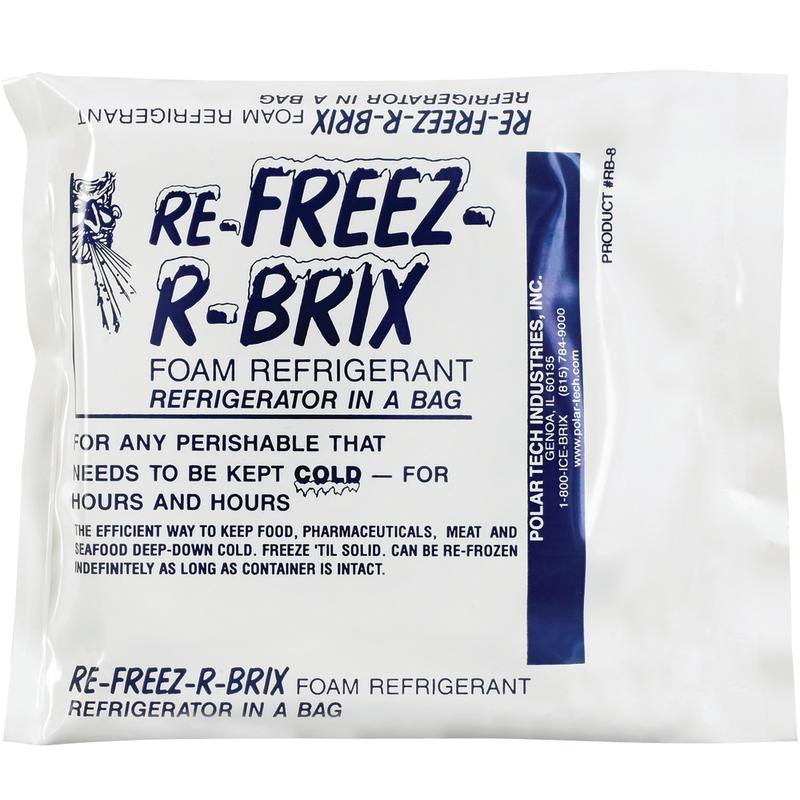 Re-Freez-R-Brix Cold Bricks, 4 1/2inH x 4inW x 3/4inD, White, Case Of 42 MPN:RB8