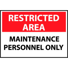 Restricted Area Aluminum - Maintenance Personnel Only RA15AB