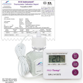 H-B Calibrated Dual Zone Electronic Verification Thermometer -58/158F & -10/50C Freezer Calibration 602100900