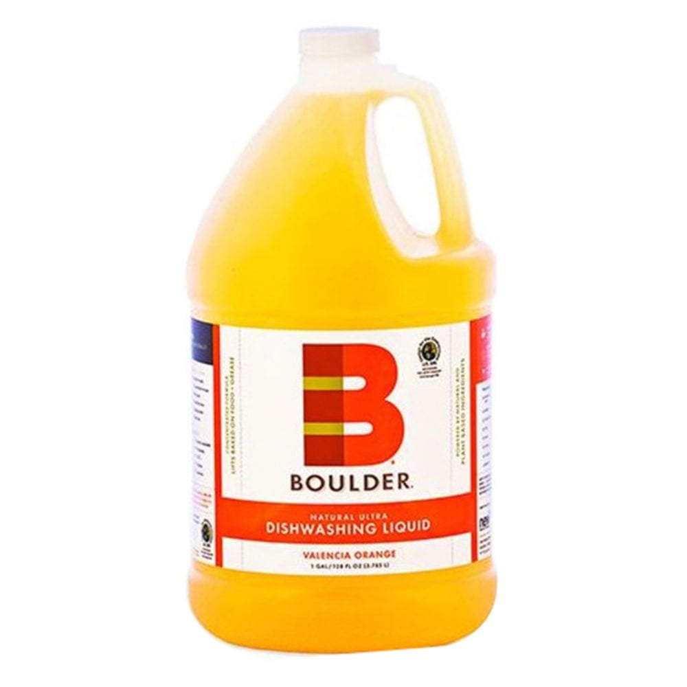 Boulder Clean BOULDER Dishwashing Liquid, 1 Gallon Jug, Valencia Orange MPN:NEW-DISH-V-1G-4CS