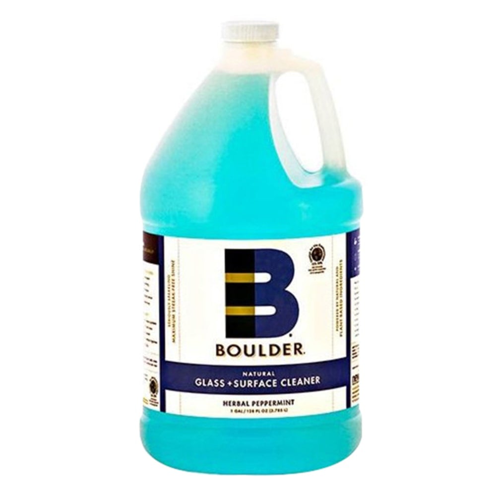 Boulder Clean BOULDER Glass + Surface Cleaner, Herbal Peppermint, 128 mL MPN:NEW-GLASS-1G-4CS
