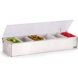 Vollrath® Traex Kondi-Keeper Stainless Steel Condiment Dispensers 4702 W/ Standard Lid 6 Insert 4702