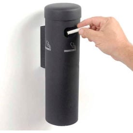 Wall Mounted Cigarette Receptacle Black SB15W