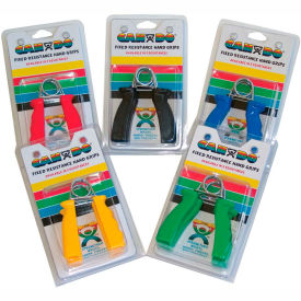 CanDo® Fixed ErgoGrip Hand Exerciser 5-Pair Set (Yellow Red Green Blue Black) 10-1809