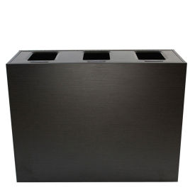 Busch Systems Aristata Triple Recycling & Trash Can Mixed Recyclables/Compost/Trash 45 Gal Black 100840