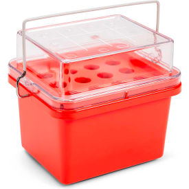 Globe Scientific™ Mini Cooler For 15 ml Tubes 12 Place Red 454005