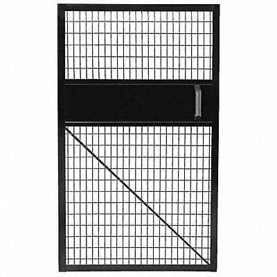 Wire Mchn Grd Door 60 inx48 in Blk MPN:SAF-H4658-SL