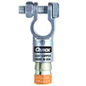 Quick Cable 5002-005N Straight Clamp Negative 2 & 1 Gauge 5 Pcs 5002-005N