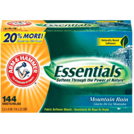 Arm & Hammer Essentials ™ Fabric Softener Sheets Sheets 144 Sheets/Box 6 Boxes CHU3320014995