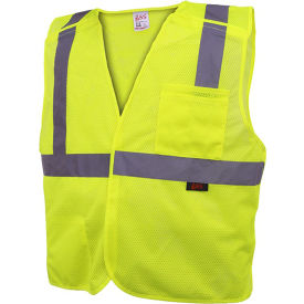 GSS Safety 1801 Standard Class 2 5-Point Breakaway Vest Lime 4XL 1801-4XL