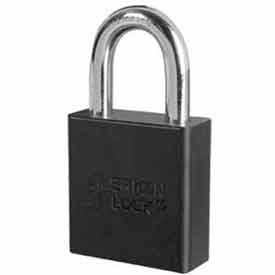American Lock® No. A1205BLK High Security Solid Aluminum Padlock 5 Pin Cylinders - Black A1205BLK - Pkg Qty 24