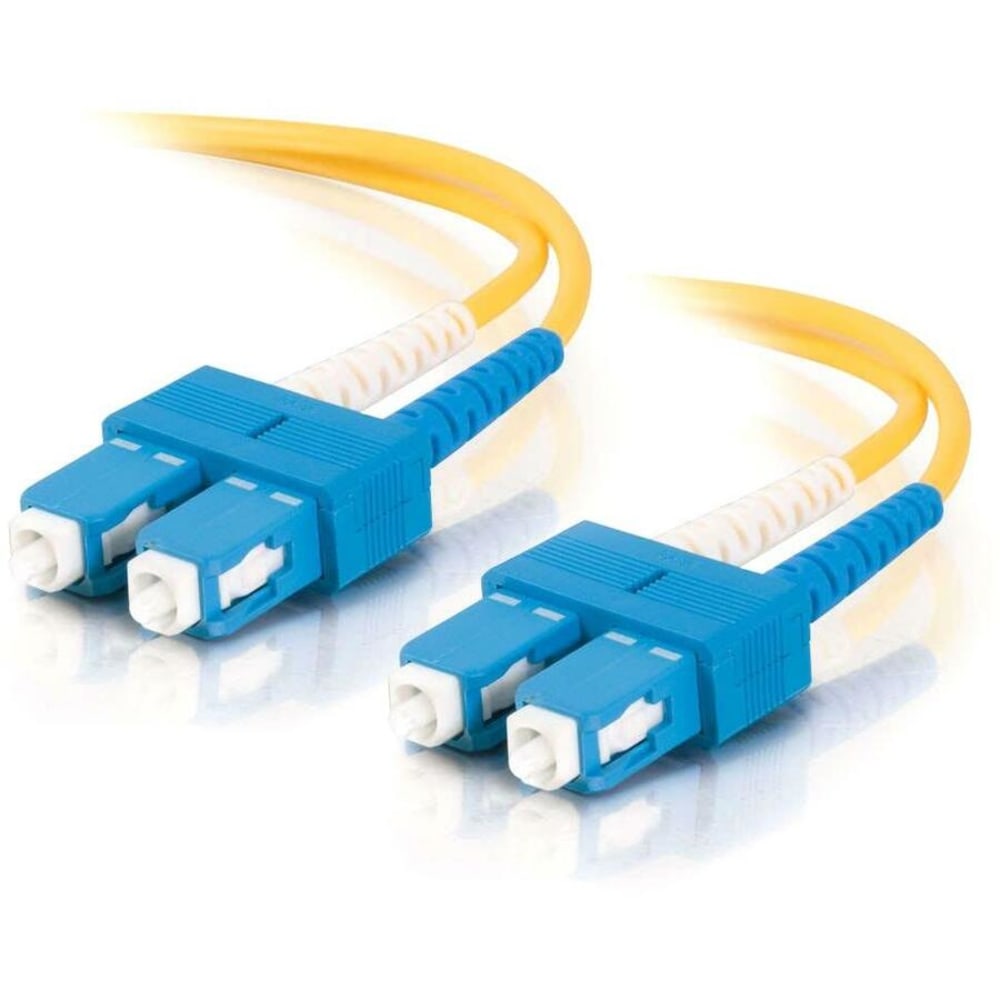 C2G 20m SC-SC 9/125 Duplex Single Mode OS2 Fiber Cable TAA - Yellow - 65ft - Patch cable - TAA Compliant - SC single-mode (M) to SC single-mode (M) - 20 m - fiber optic - duplex - 9 / 125 micron - OS2 - yellow MPN:11223