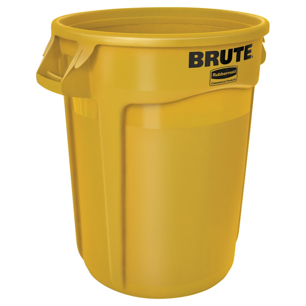 Rubbermaid Commercial Brute Round Container - 32 gal Capacity - Round - Heavy Duty - 263200YEL MPN:263200YEL