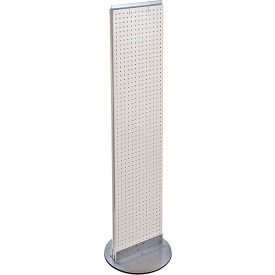 Global Approved 700277-WHT Pegboard Floor Stand 13.5