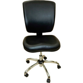 ShopSol Dental Lab Chair with Vinyl Seat and Backrest Black 1010536