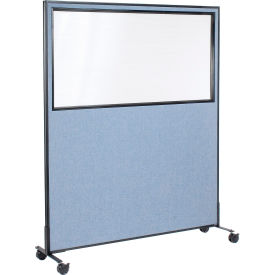 Interion® Mobile Office Partition Panel with Partial Window 60-1/4
