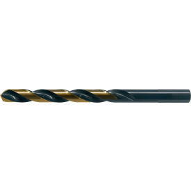 Cle-Line 1878 2.80mm HSS Heavy-Duty Black & Gold 135 Split Point 3-Flatted Shank Jobber Length Drill C74030 - Pkg Qty 12