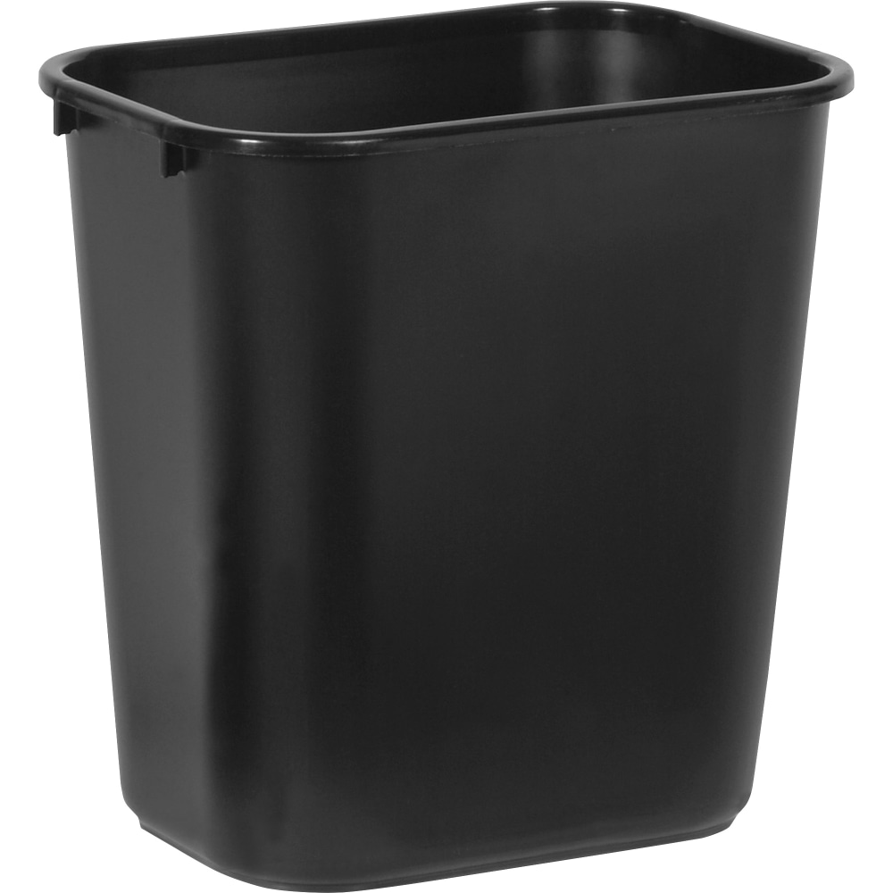 Rubbermaid Commercial 28 QT Medium Deskside Wastebaskets, 7 Gal Capacity, Rectangular, Black MPN:295600BKCT