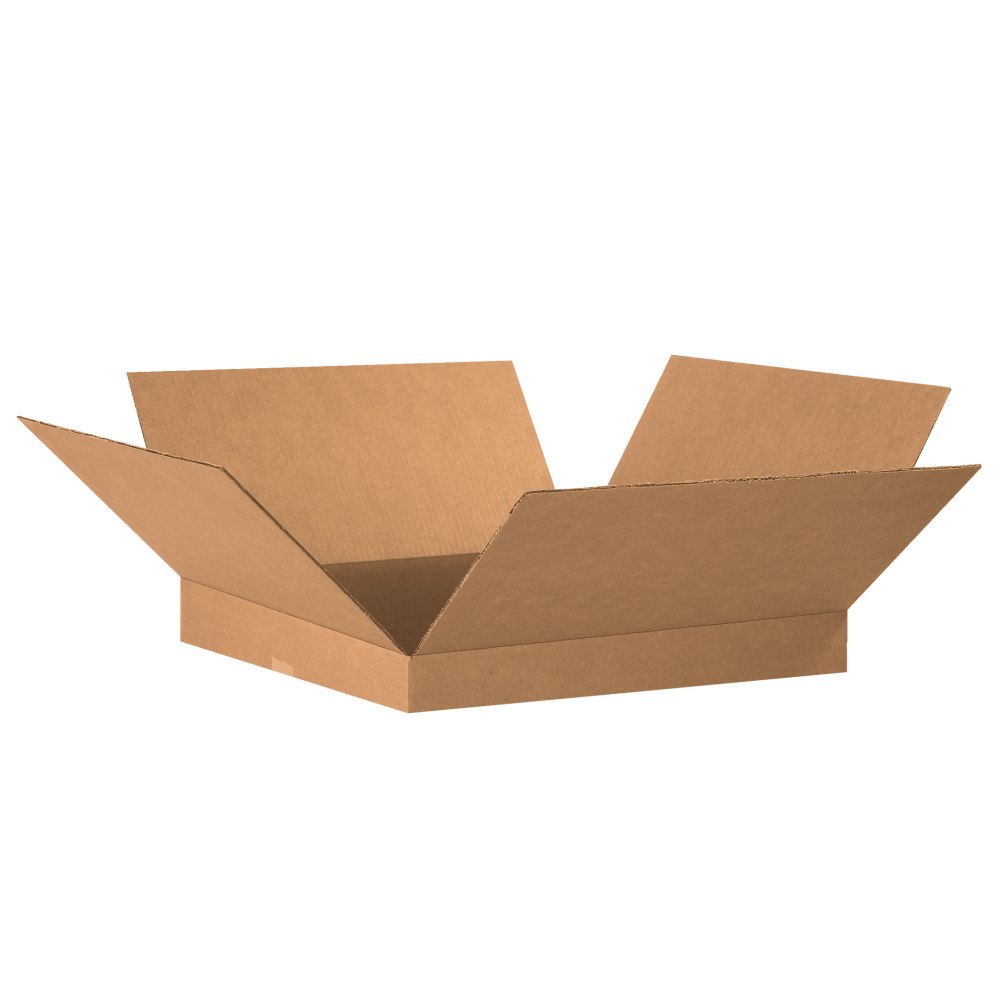 Partners Brand Corrugated Boxes, Flat, 2inH x 20inW x 20inD, Kraft, Pack Of 20 MPN:20202