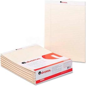 Universal® Colored Perforated Note Pads 8-1/2 x 11 Ivory 50-Sheet Dozen UNV35882