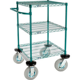 Nexel® 3 Shelf Push Cart Poly-Green24
