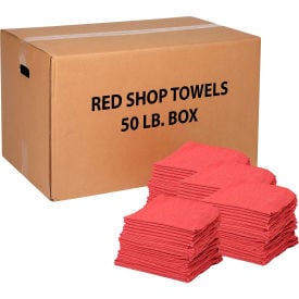 GoVets™ 100 Cotton Red Shop Towels 50 Lb. Box 229670