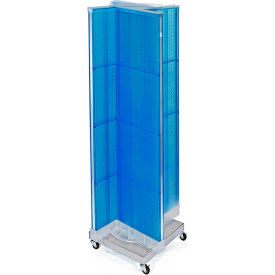 Global Approved 700422-BLU Pinwheel Pegboard Display W/Wheel RB 16