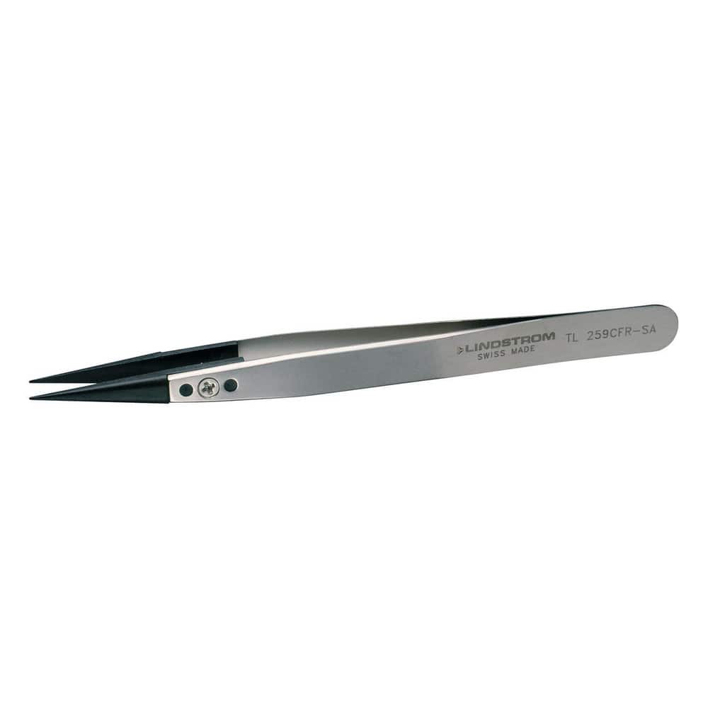 Tweezers, Tweezer Type: Precision , Pattern: Swiss , Material: Steel , Tip Type: Straight , Tip Shape: Pointed  MPN:259CFR-SA