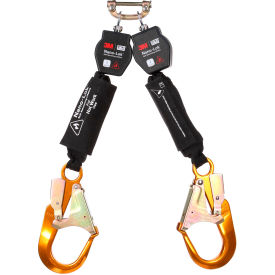 3M DBI-SALA Nano-Lok Twin-Leg Hot Work Self-Retracting Lifeline Web & Aluminum Rebar Hook 6'L 7012818548