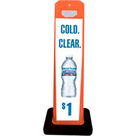 Portable Media Bollard Orange with Rubber Base SSP/O SSP/O