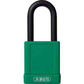 ABUS 74/40 Keyed Different Lockout Padlock 1-1/2-Inch Non-Conductive Shackle Green 09802 09802 - Pkg Qty 10