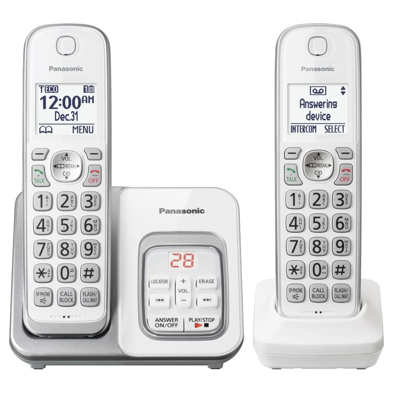 Panasonic KX-TGD532W DECT 6.0 PLUS Expandable Digital Cordless Phone System MPN:KX-TGD532W