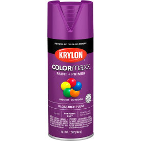 Krylon® Colormaxx™ Paint & Primer 12 oz. Gloss Rich Plum K05536007 - Pkg Qty 6