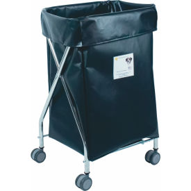 R&B Wire Wide Collapsible Hamper Steel Black Vinyl Bag 655BLK