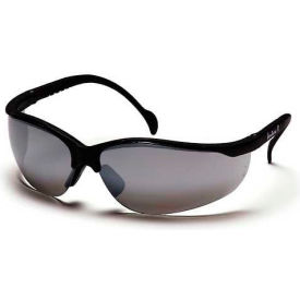Venture Ii® Safety Glasses Silver Mirror Lens Black Frame SB1870S - Pkg Qty 12